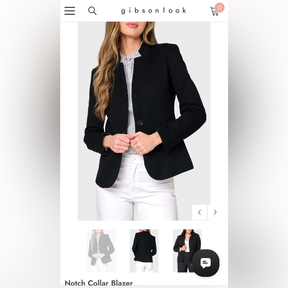 Gibsonlook Notch Collar Blazer
